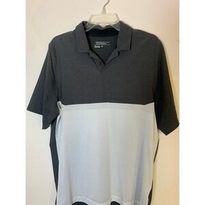 Nike‎ Golf Tour Performance Dri Fit Polo Shirt Mens Medium Gray White